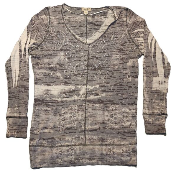 One World Live & Let Live Womens 2X  Embellished Top Blouse 3/4-Sleeves - Picture 1 of 8